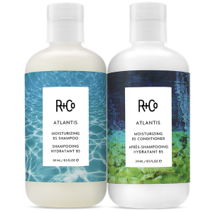 R+CO Atlantis Moisturising B5 Shampoo & Conditioner Duo + FREE SUN CATCHER Power C Boosting Leave-in Conditioner