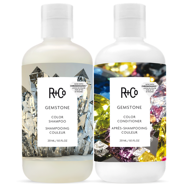 R+CO Gemstone Colour Shampoo & Conditioner Duo + FREE SUN CATCHER Power C Boosting Leave-in Conditioner